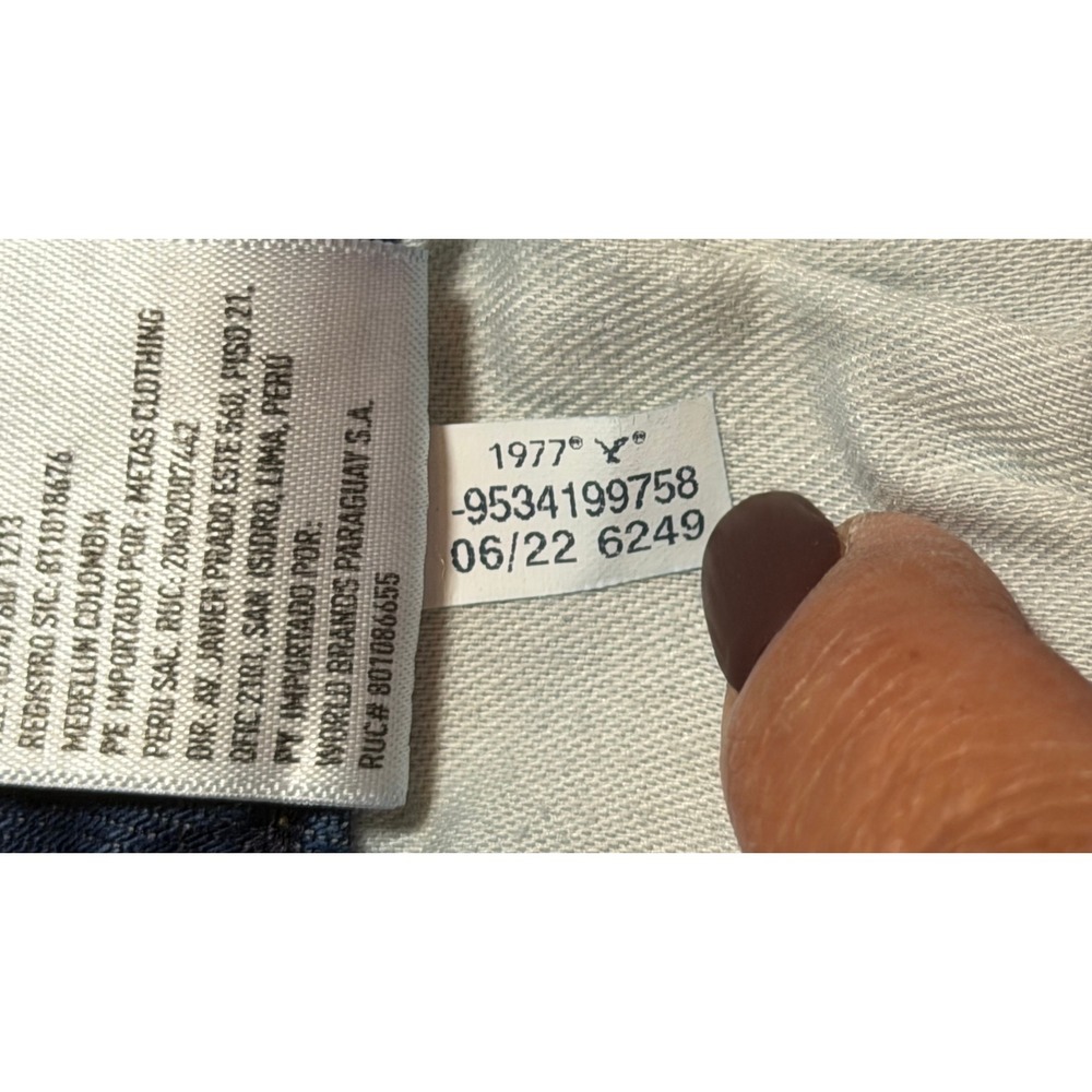 American Eagle Airflex+ Slim Straight Dark Wash Jeans Mens 36x32 Indigo 6249 - Picture 7 of 8